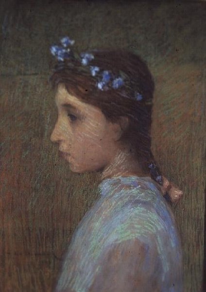 Porträtt av Marguerite Le Sidaner av Henri Eugene Augustin Le Sidaner