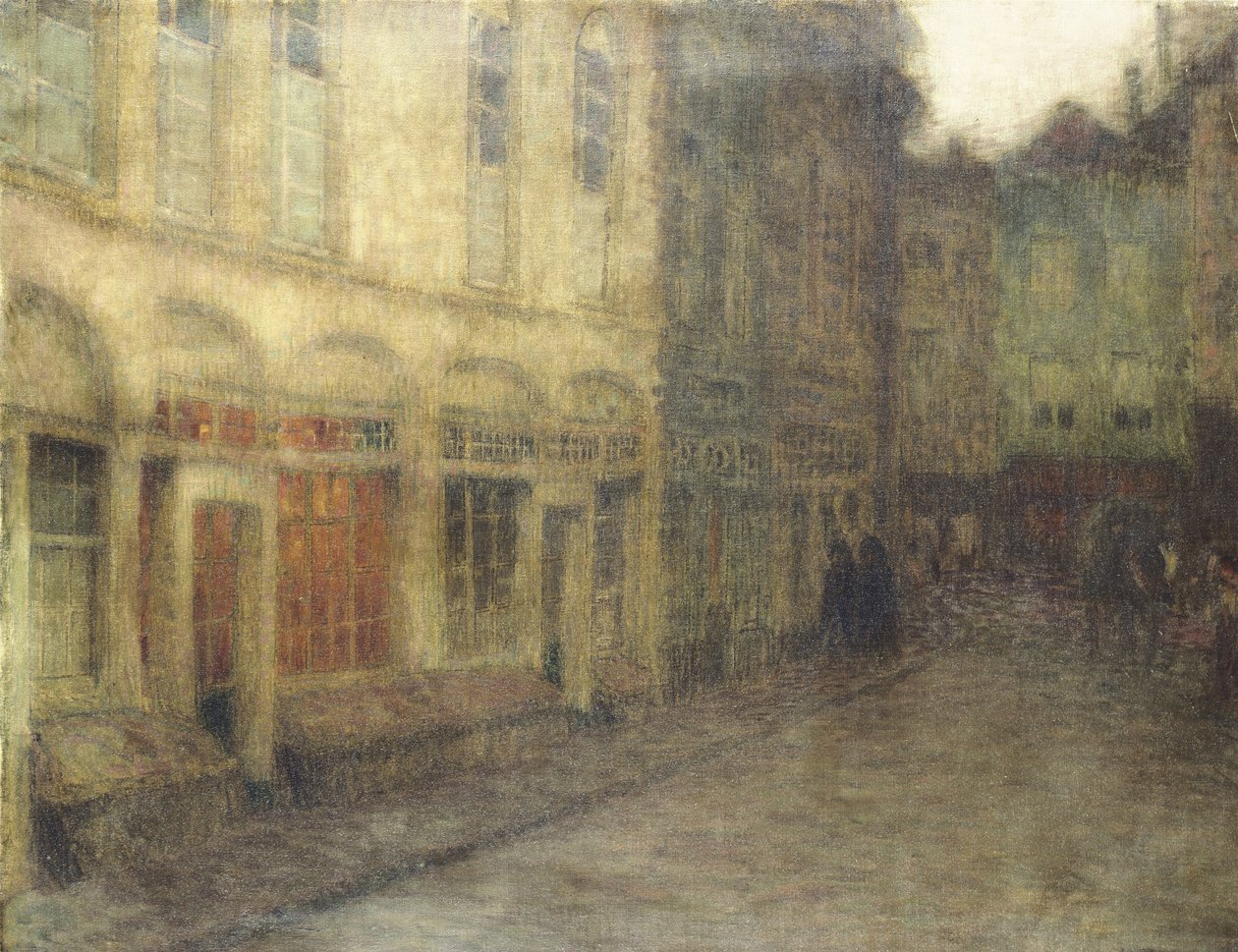 Square i Ypres, Skymning, ca 1898 (olja på duk) av Henri Eugene Augustin Le Sidaner