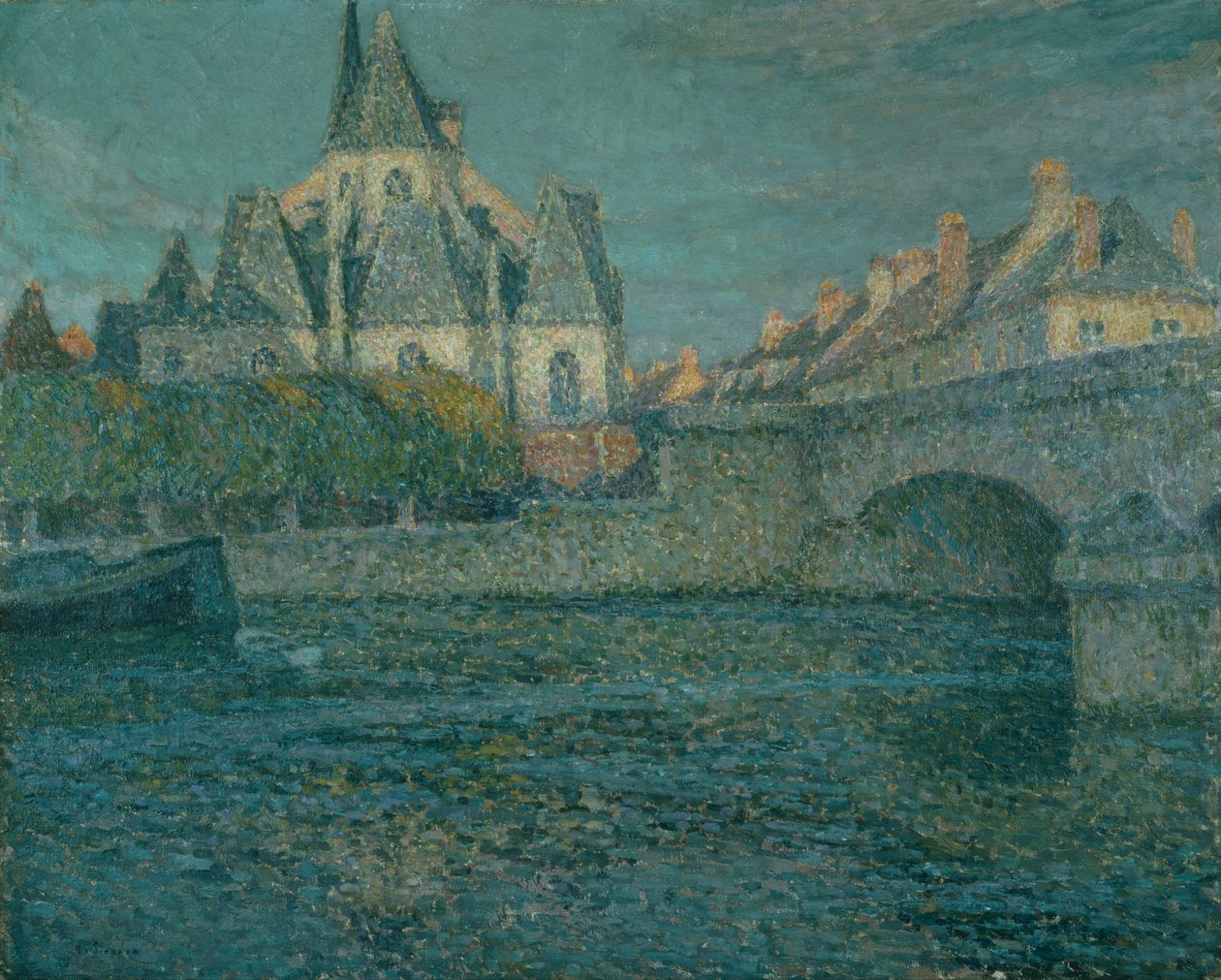 Kyrkan i Nemours, Frankrike av Henri Eugene Augustin Le Sidaner