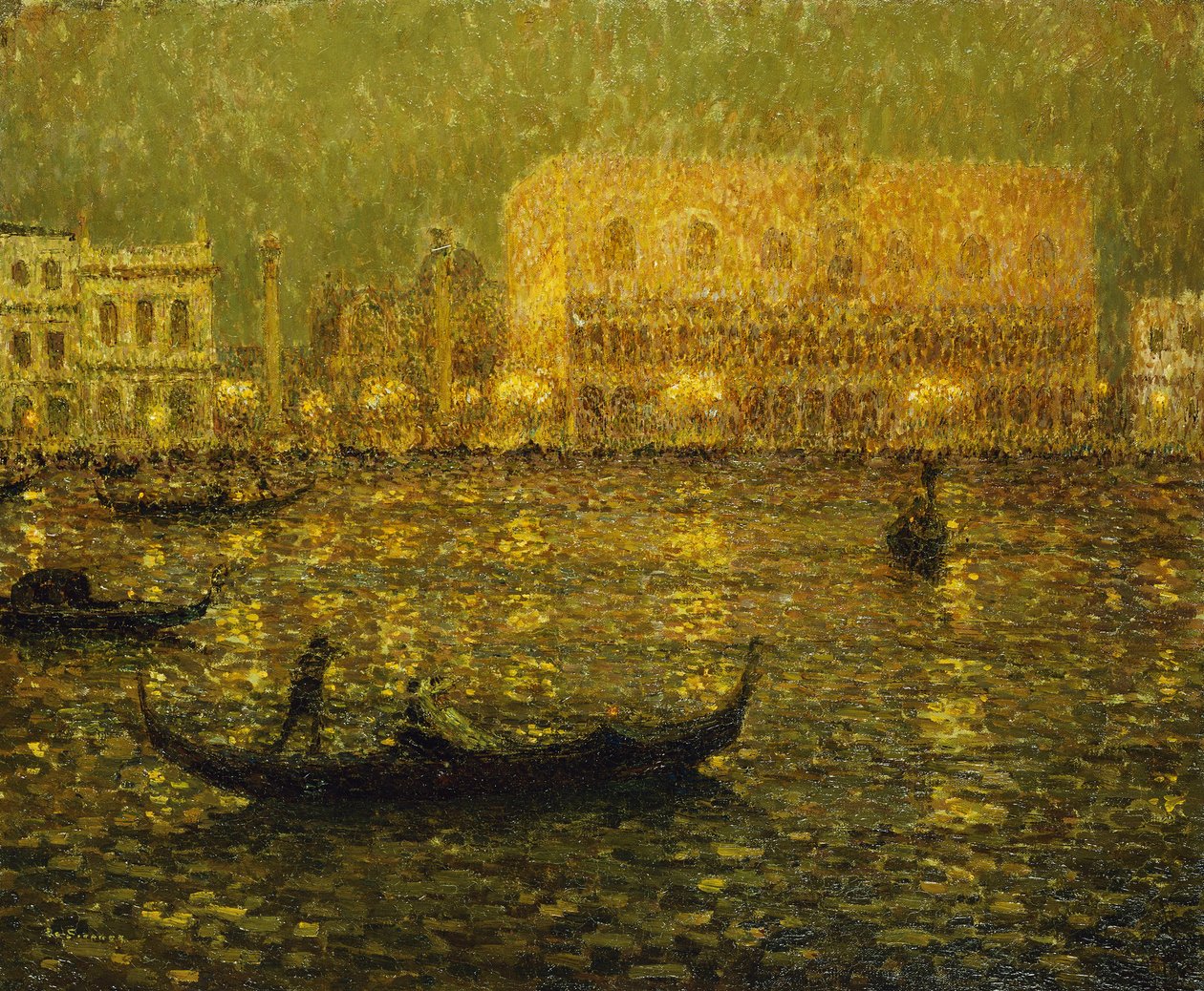 Hertigpalatset; Le Palais Ducal av Henri Eugene Augustin Le Sidaner