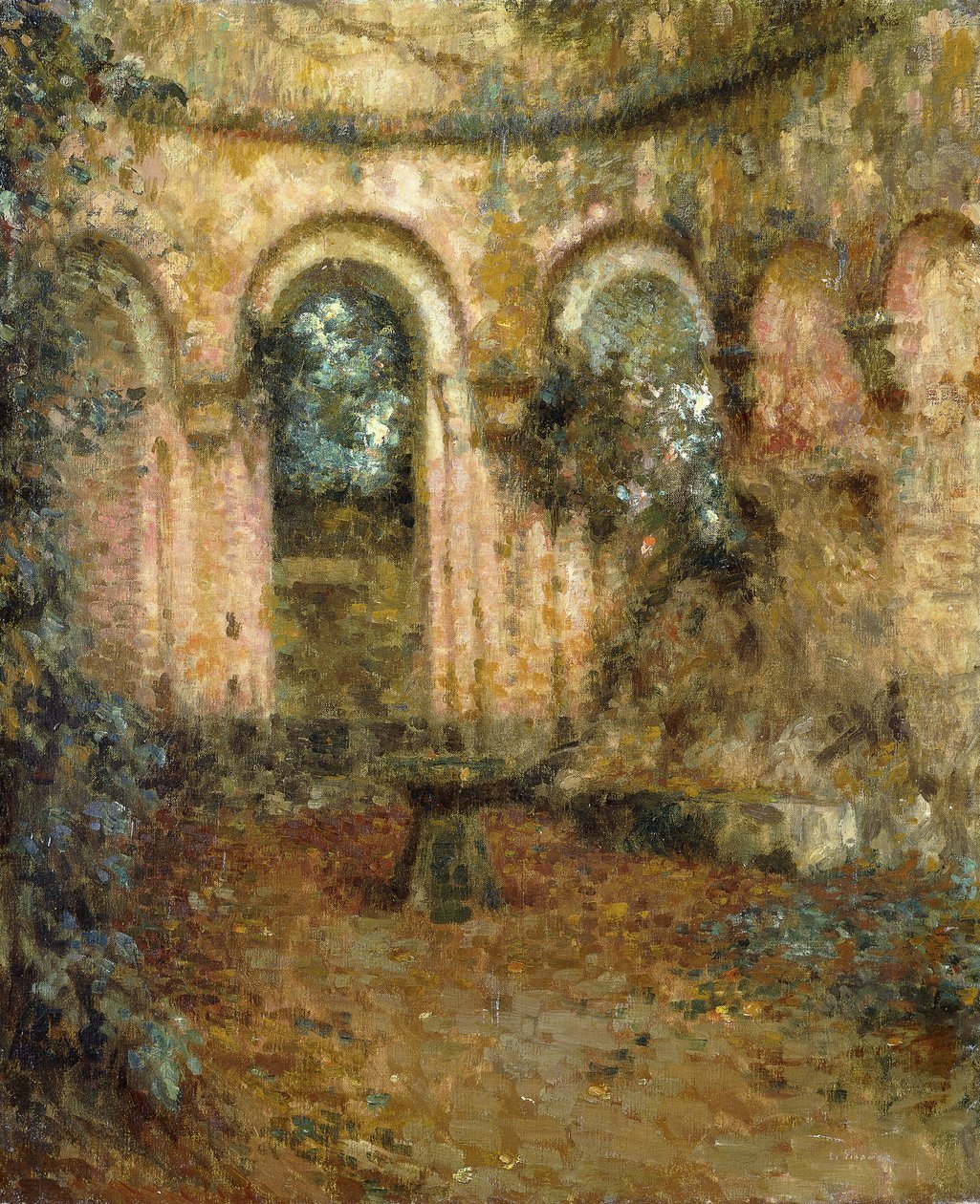 Slottets grund; Le Cour du Chateau av Henri Eugene Augustin Le Sidaner