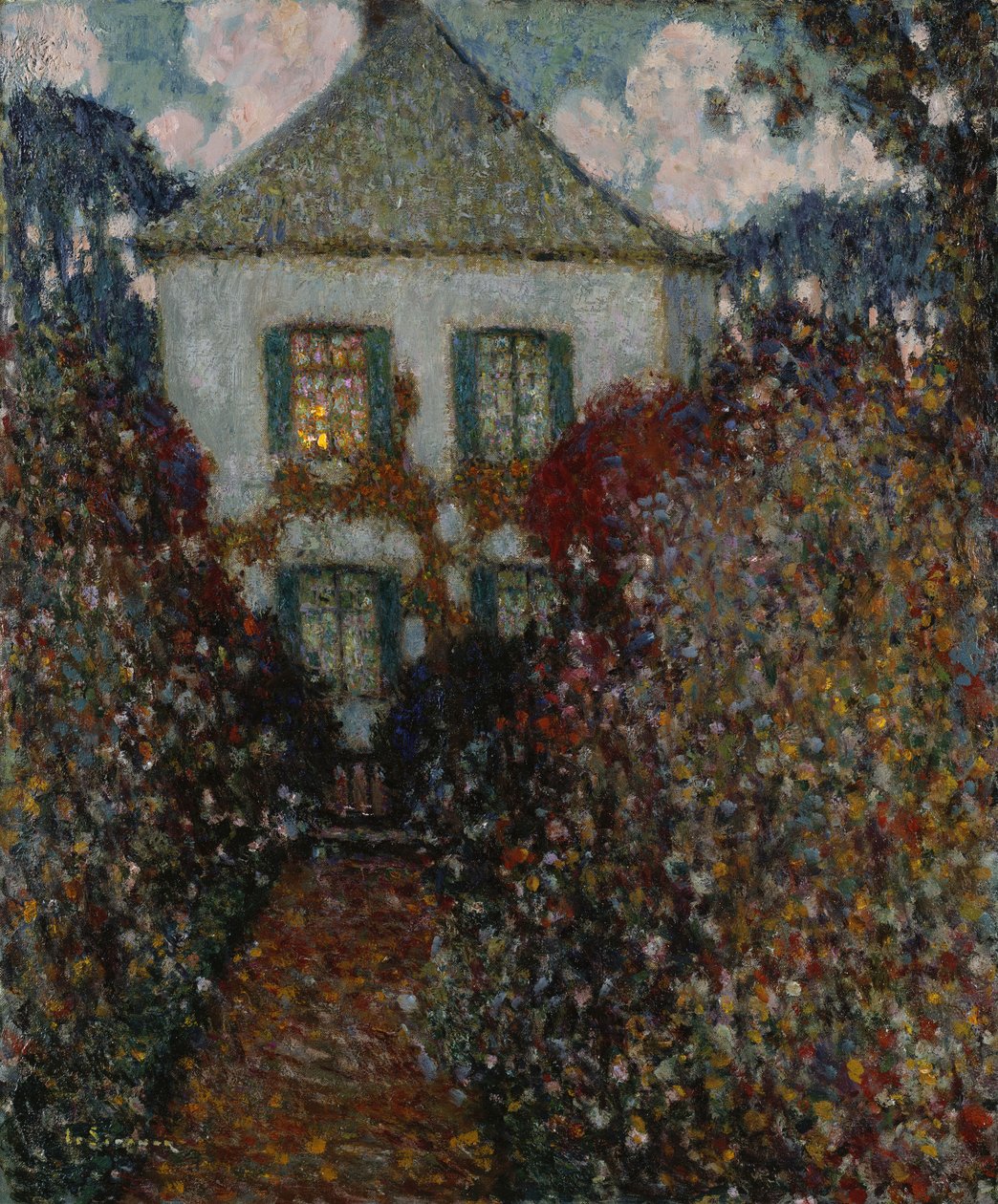 Jean-Jacques Rousseaus hus, Chambray (olja på duk) av Henri Eugene Augustin Le Sidaner