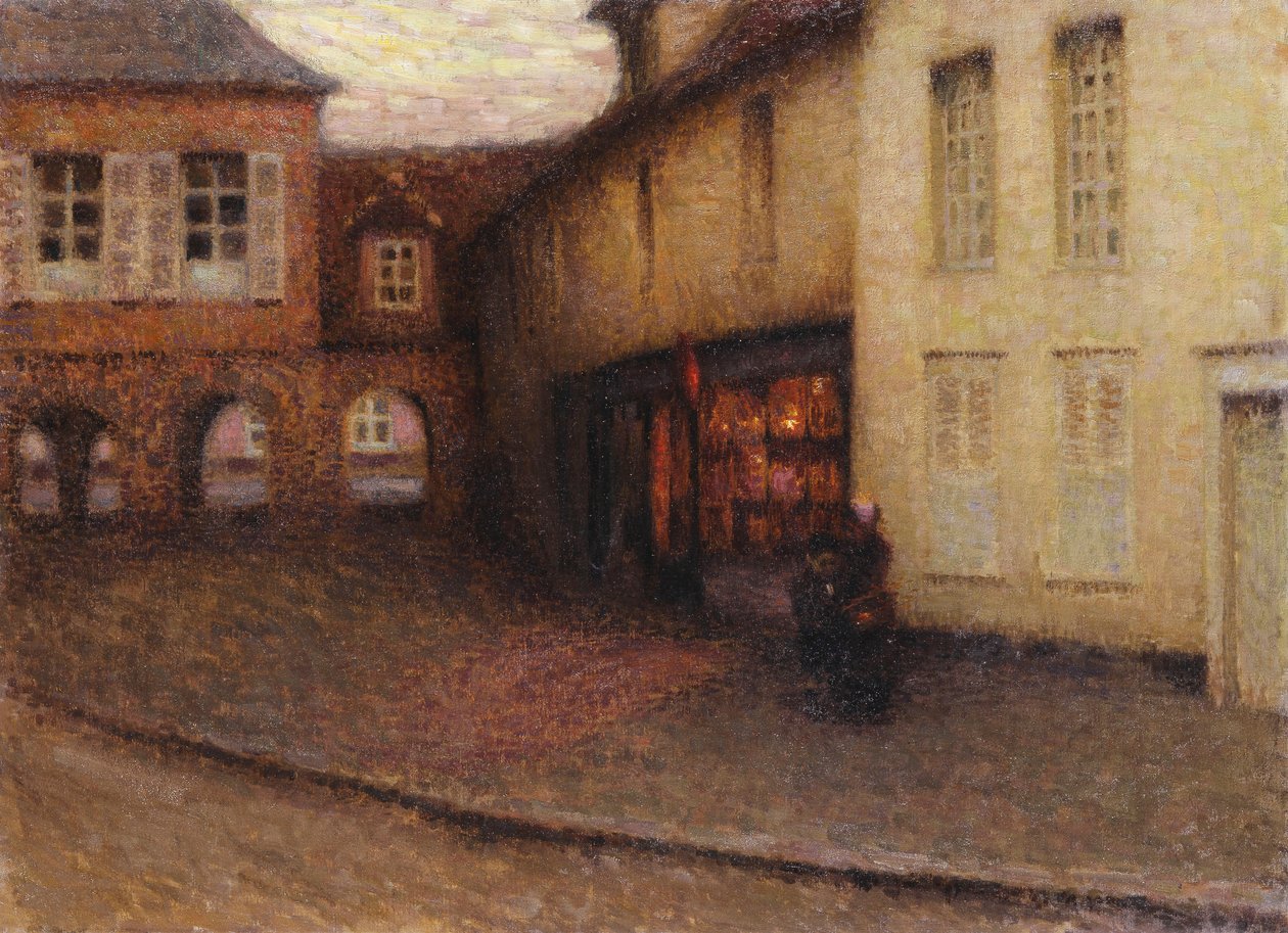 Den lilla butiken, Gerberoy; La Petit Boutique, Gerberoy, ca 1906 (olja på duk) av Henri Eugene Augustin Le Sidaner