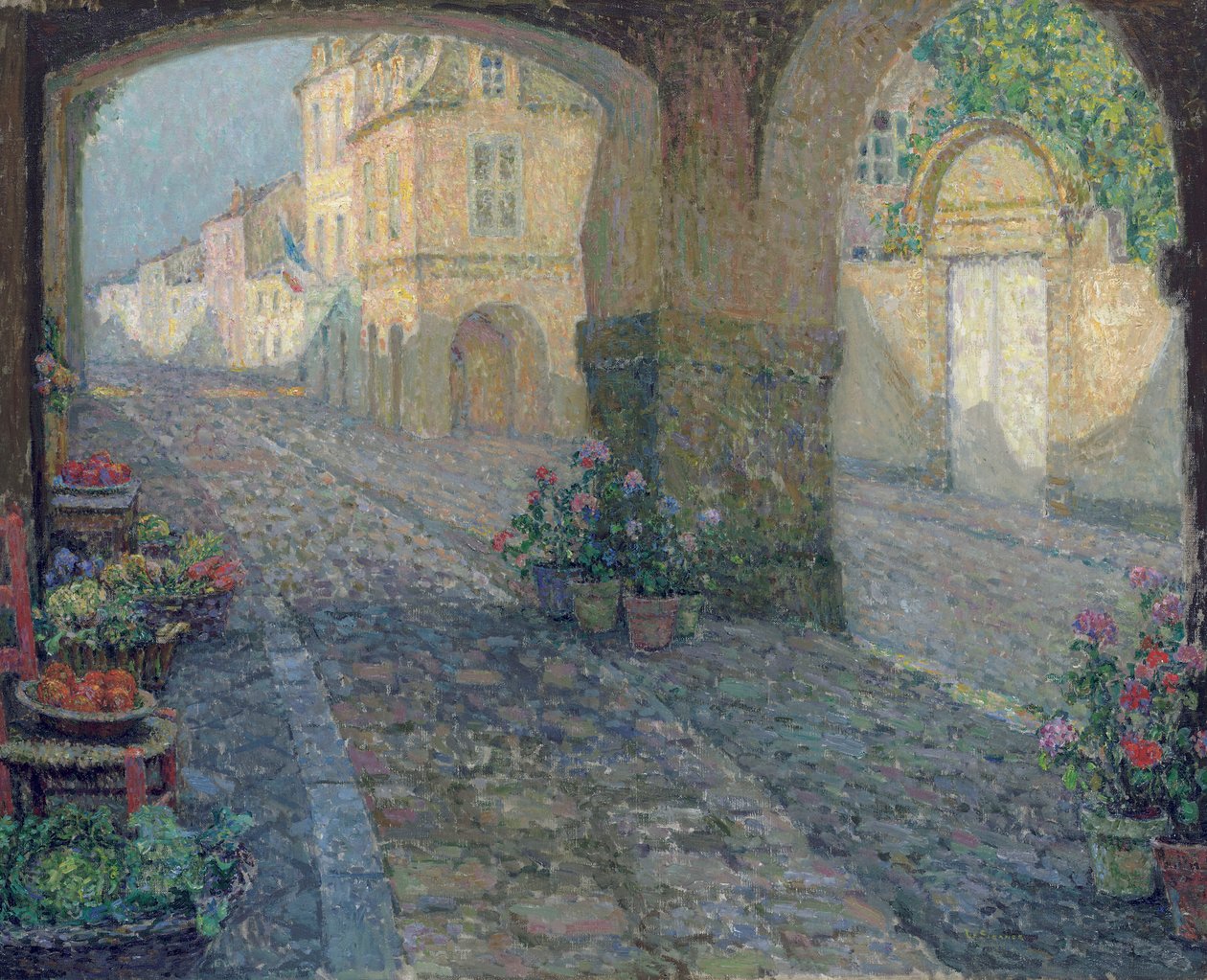 Den gamla butiksdörren av Henri Eugene Augustin Le Sidaner