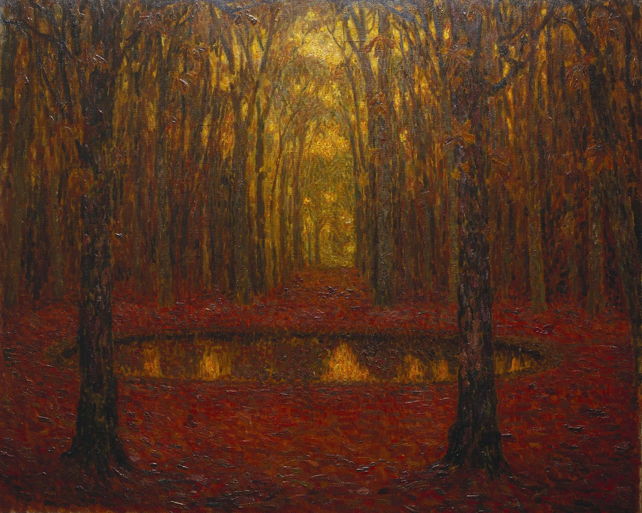 Dammen i Versailles på hösten av Henri Eugene Augustin Le Sidaner