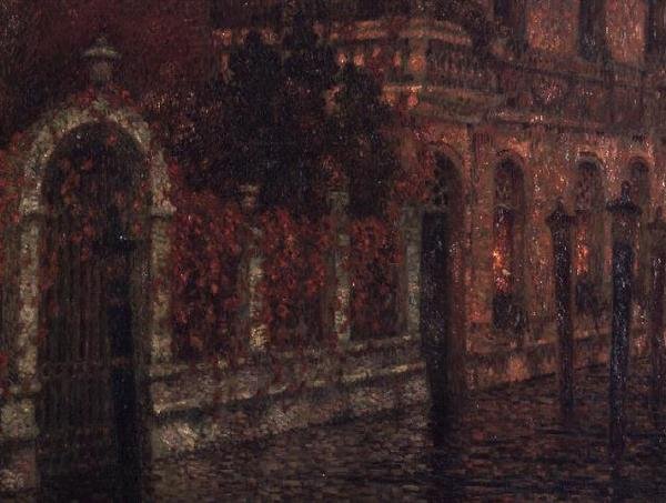 Venedigkanalen (olja på duk) av Henri Eugene Augustin Le Sidaner