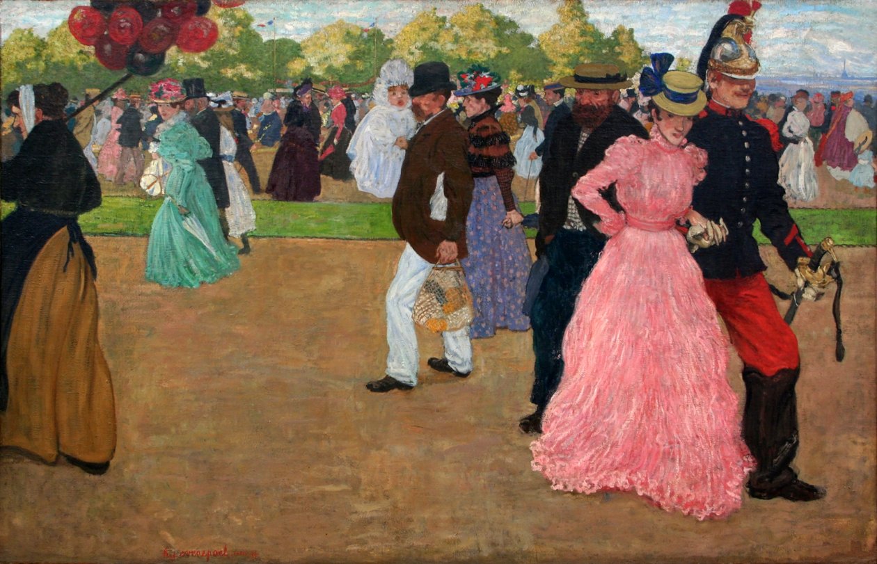 Söndagspromenad i Bois de Boulogne av Henri Evenepoel
