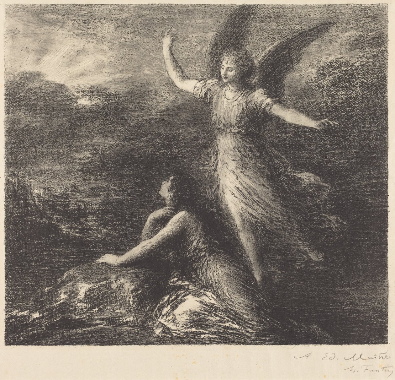 Debut från "Paradis och peri" (2:a planschen) av Henri Fantin-Latour