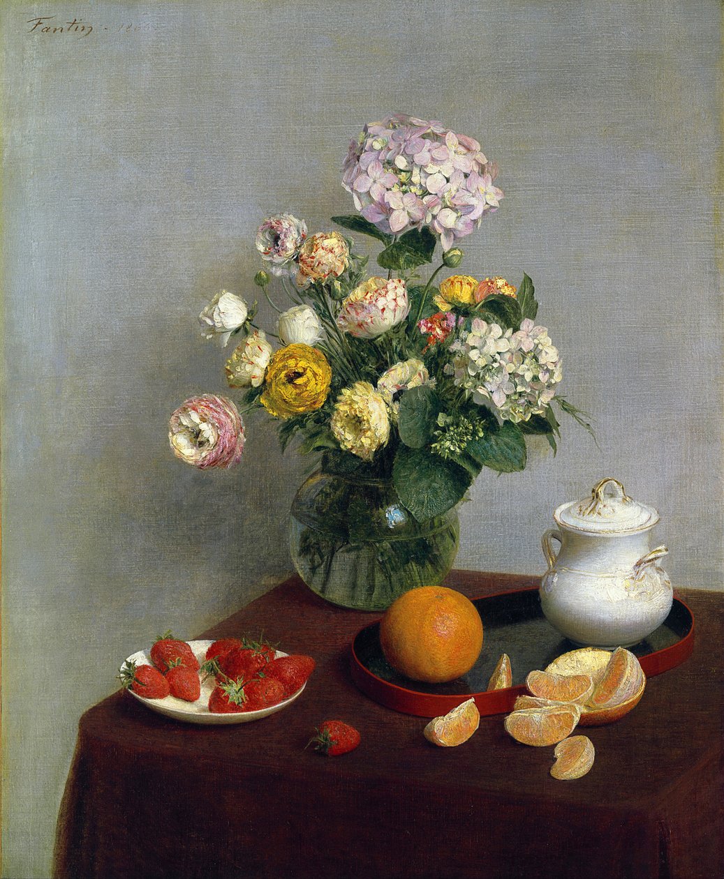 Blommor och frukt av Henri Fantin-Latour
