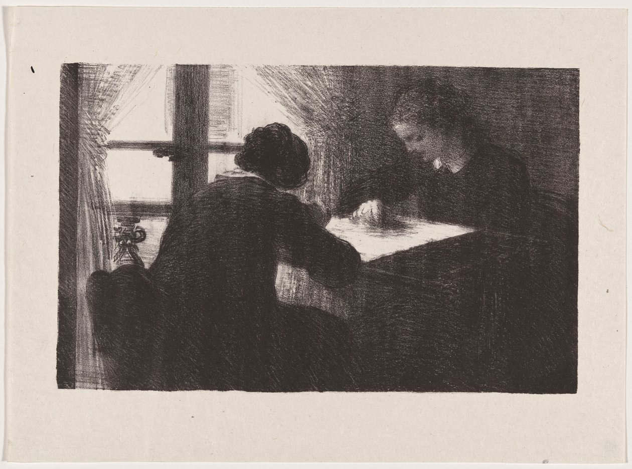 Interiör (Broderierna) av Henri Fantin-Latour