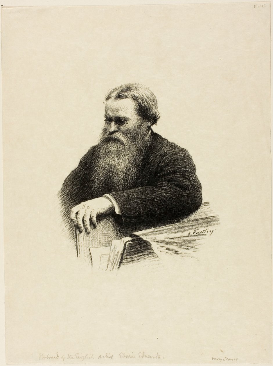 Porträtt av konstnären Edwin Edwards av Henri Fantin-Latour