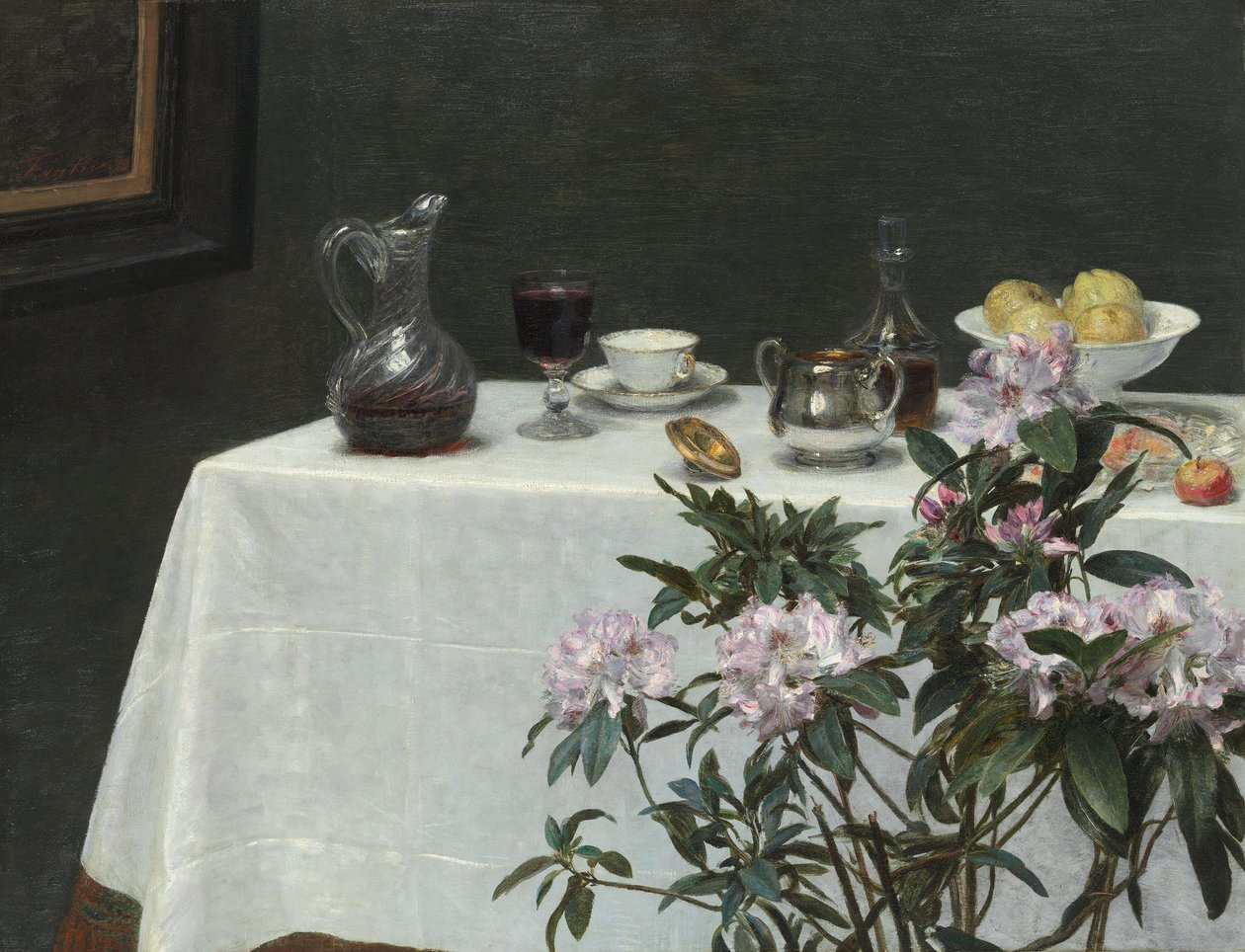 Stilleben: Ett hörn av ett bord av Henri Fantin-Latour