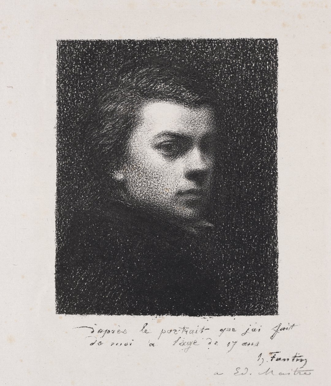 Konstnären vid 17 år av Henri Fantin-Latour