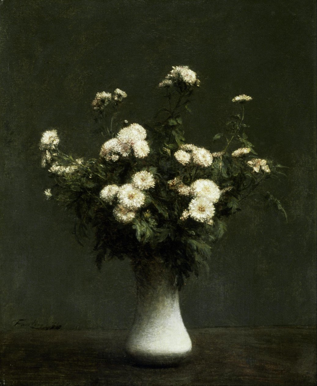 Vas med krysantemum av Henri Fantin-Latour