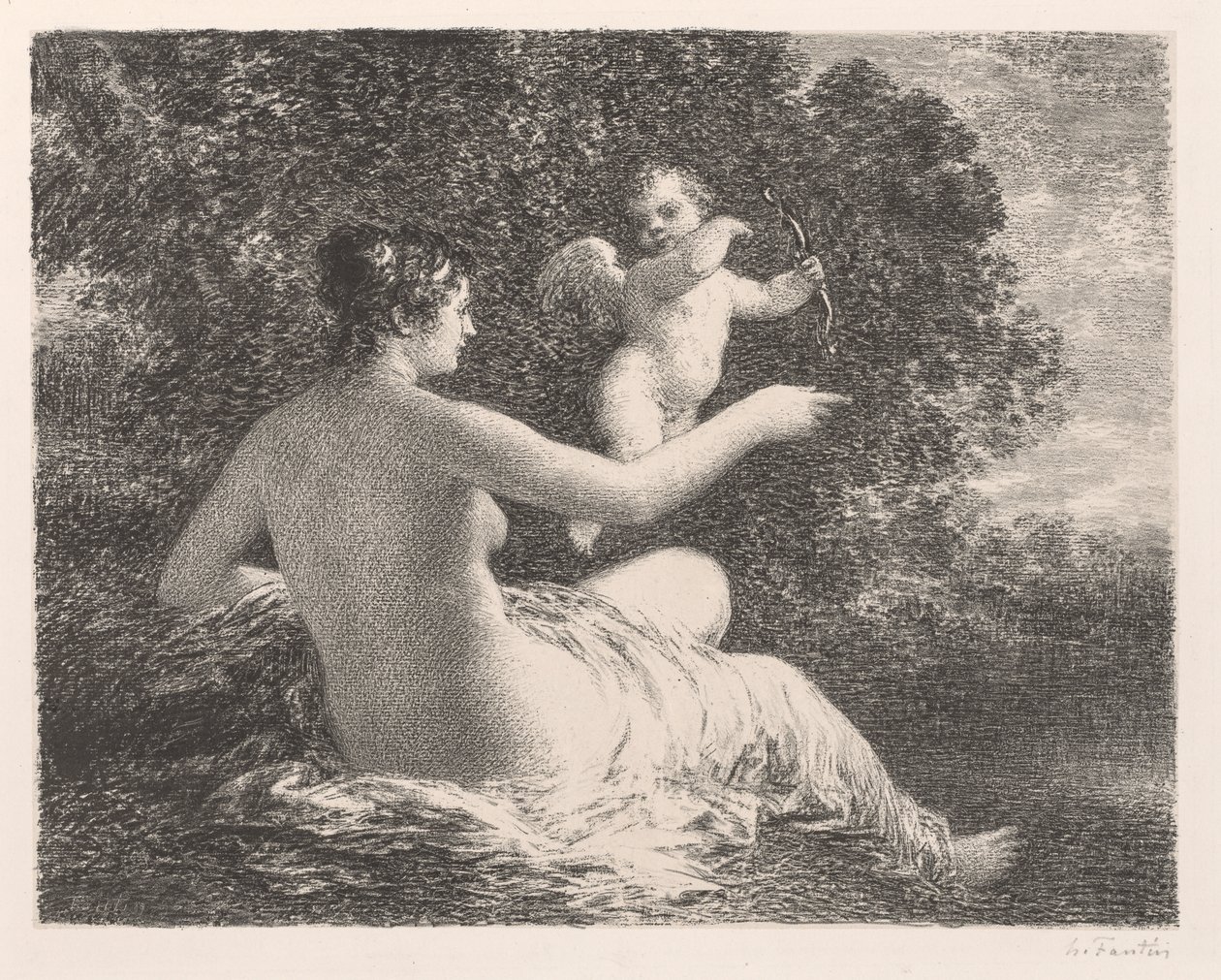 Venus och Amor av Henri Fantin-Latour