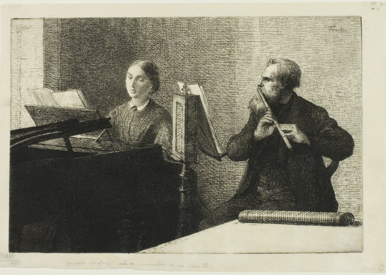 Ett stycke av Schumann av Ignace Henri Jean Fantin Latour