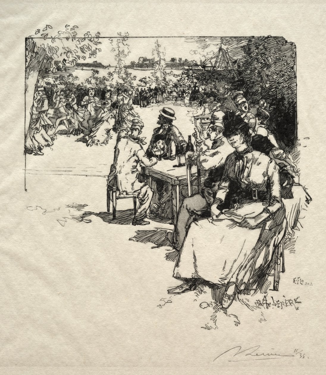 Bal på Point du Jour av Ignace Henri Jean Fantin Latour