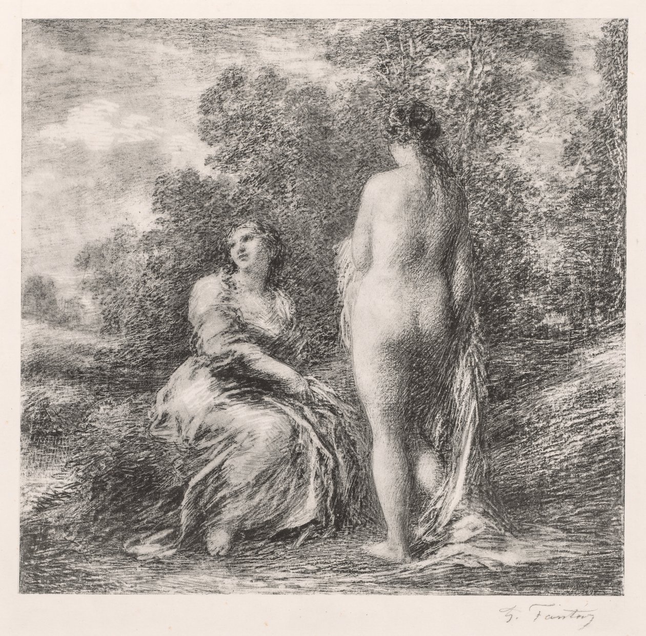 Badgäster av Ignace Henri Jean Fantin Latour