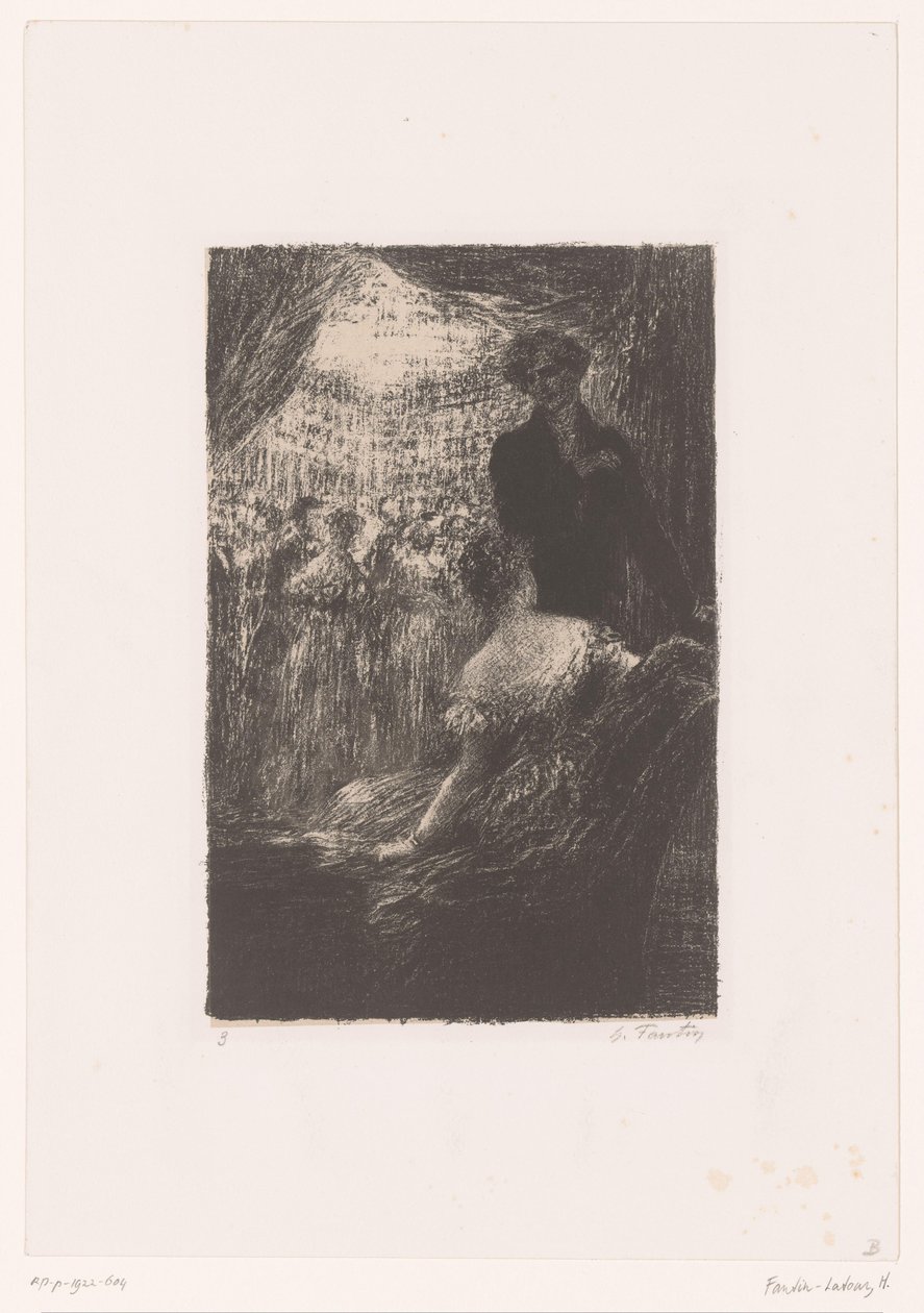 Berlioz och en dam på en bal Symfonifantasi. En boll Hector Berlioz liv och verk (serietitel) av Ignace Henri Jean Fantin Latour