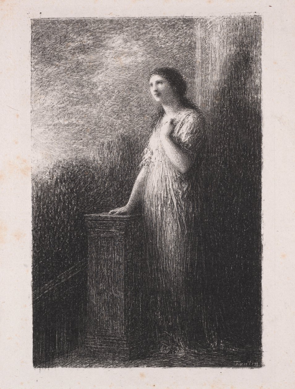 Anförtroende i natten av Ignace Henri Jean Fantin Latour