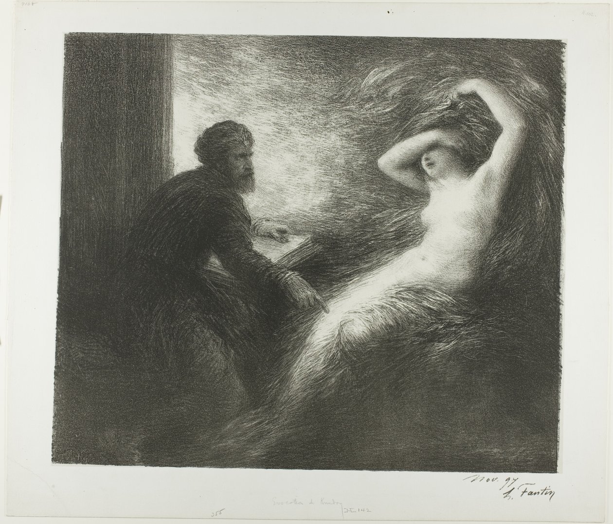 Frammaning av Kundry av Ignace Henri Jean Fantin Latour