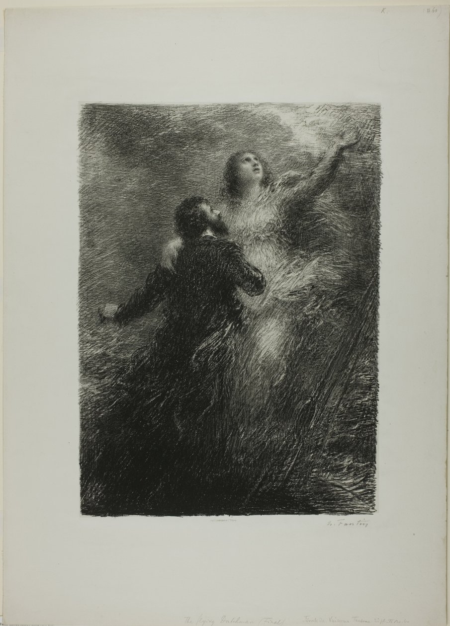 Finalen av den flygande holländaren, andra plattan av Ignace Henri Jean Fantin Latour