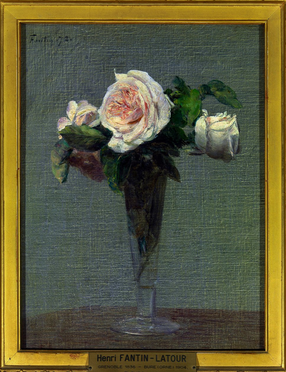 Blomstermålning av Henri Fantin Latour (1836-1904) 1872 Dim 0,24 x 0,31 m Paris musee du Louvren Obligatoriskt omnämnande: Donation Helene et Victor Lyon av Ignace Henri Jean Fantin Latour