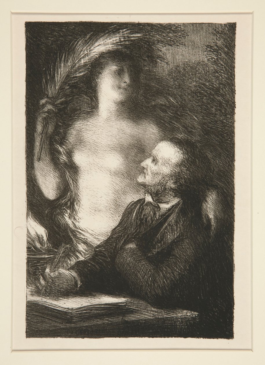 La Muse (Musan) av Ignace Henri Jean Fantin Latour