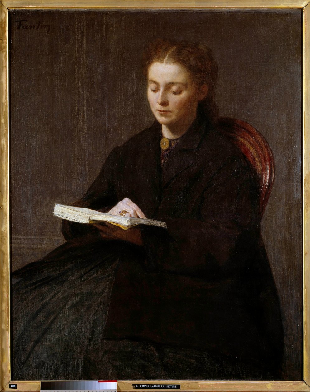 Läsmålning av Henri Fantin Latour (Fantin-Latour av Ignace Henri Jean Fantin Latour
