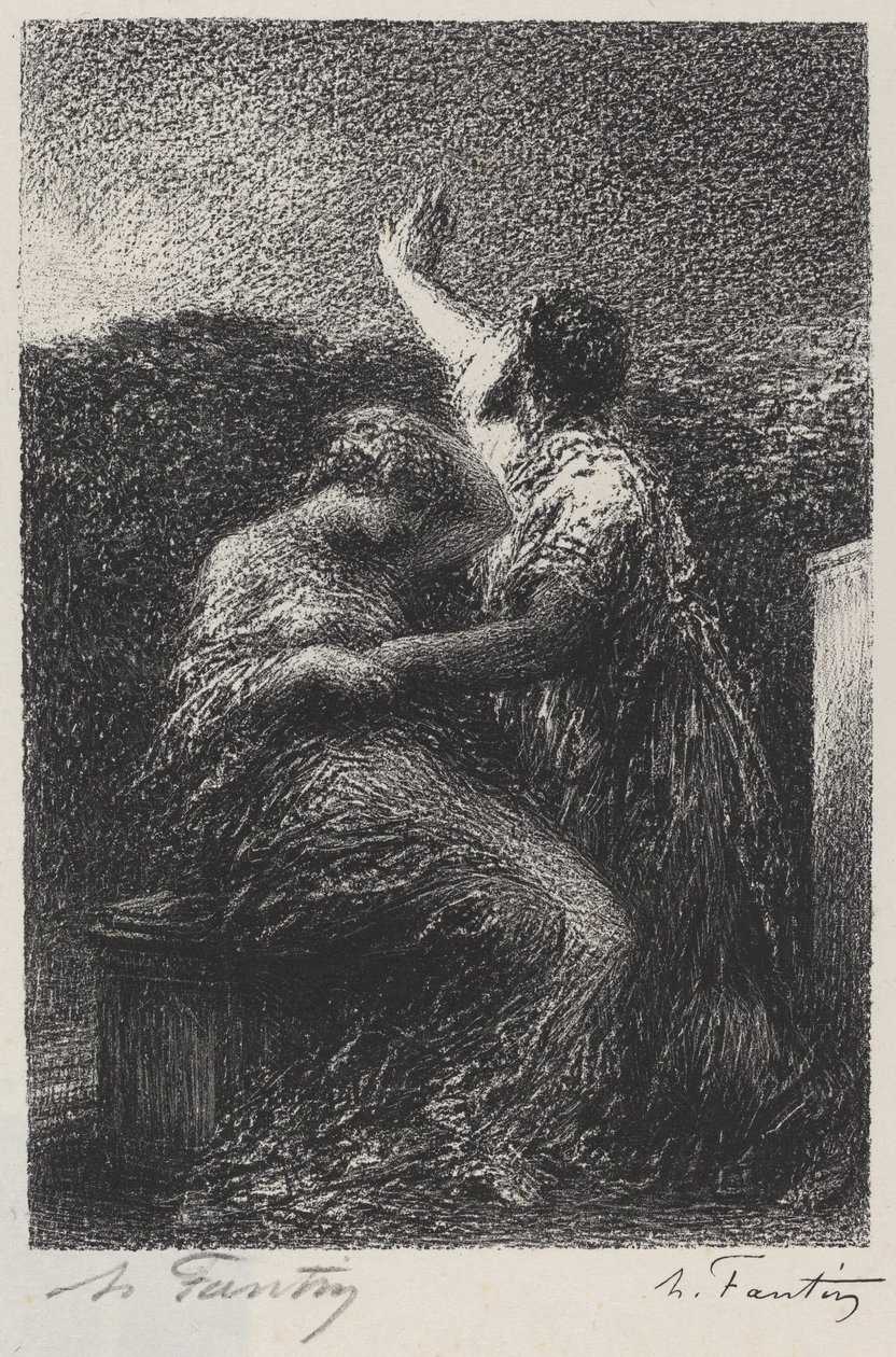 Magus Balthazar och Fatima av Ignace Henri Jean Fantin Latour