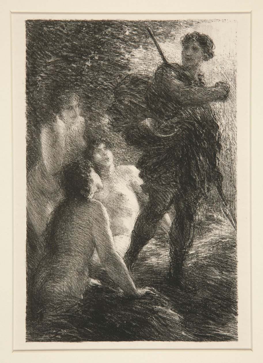 The Twilight of the Gods: Akt III, Siegfried and the Rhen Maidens av Ignace Henri Jean Fantin Latour