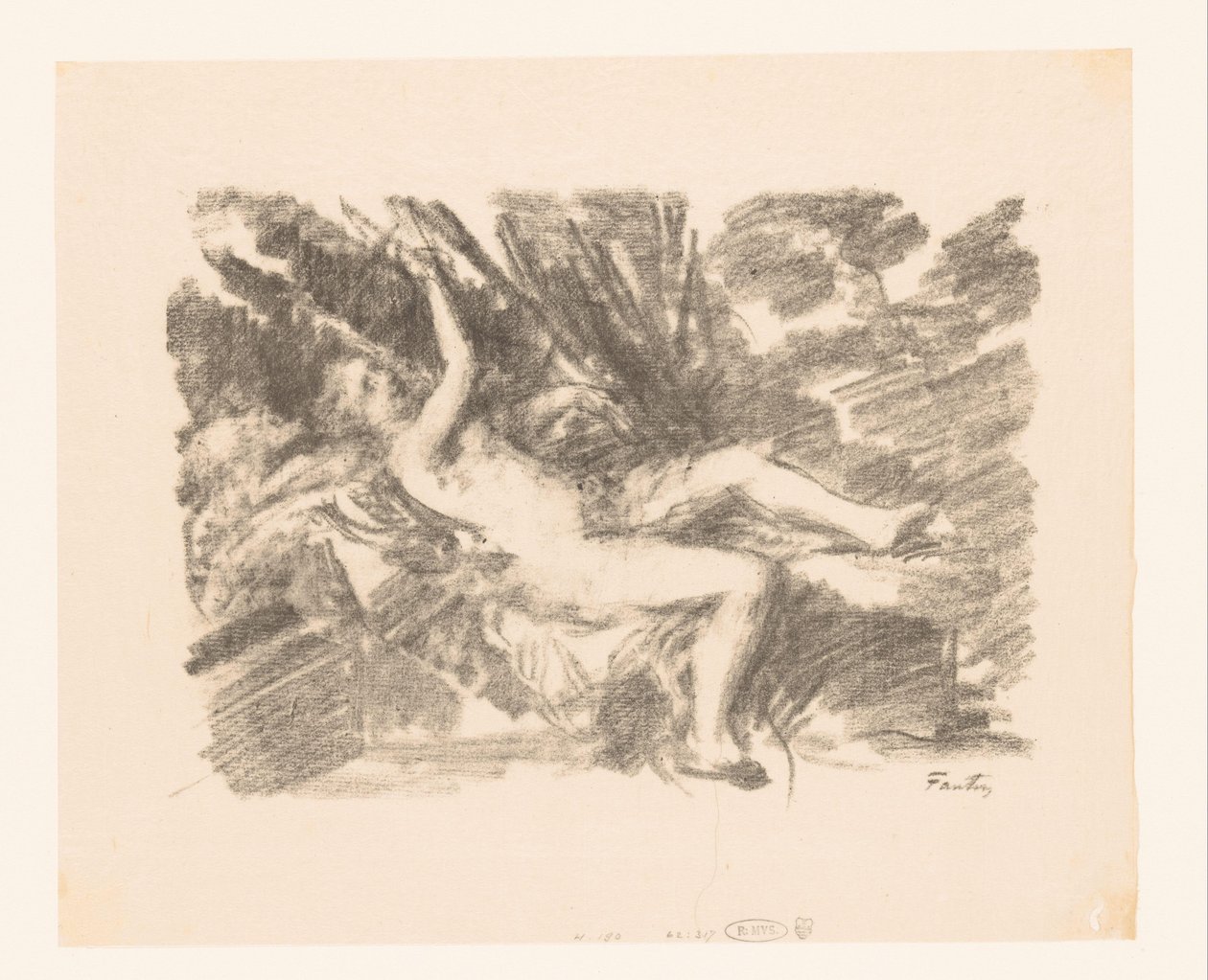 Naken kvinna vaknar Le Reveil av Ignace Henri Jean Fantin Latour