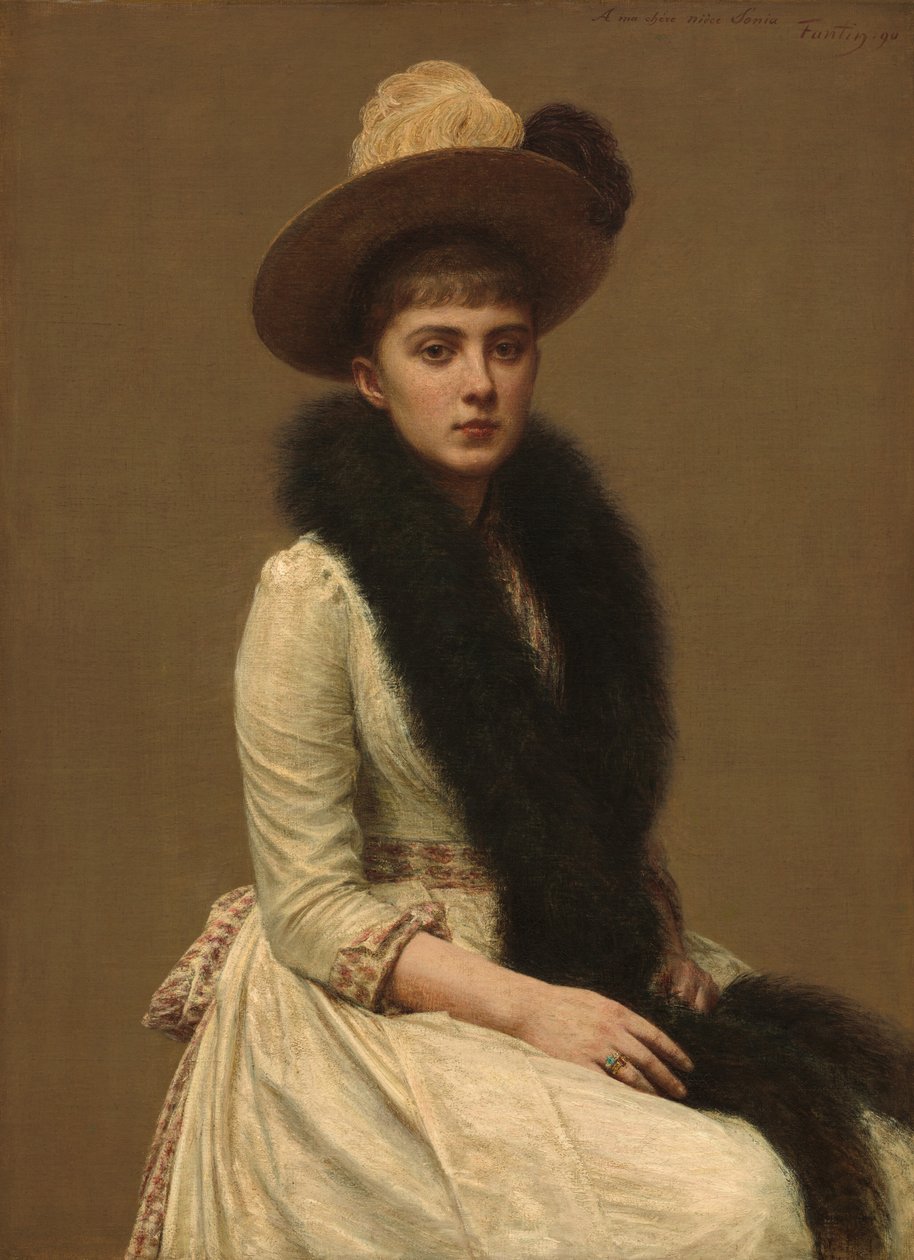 Porträtt av Sonia av Ignace Henri Jean Fantin Latour