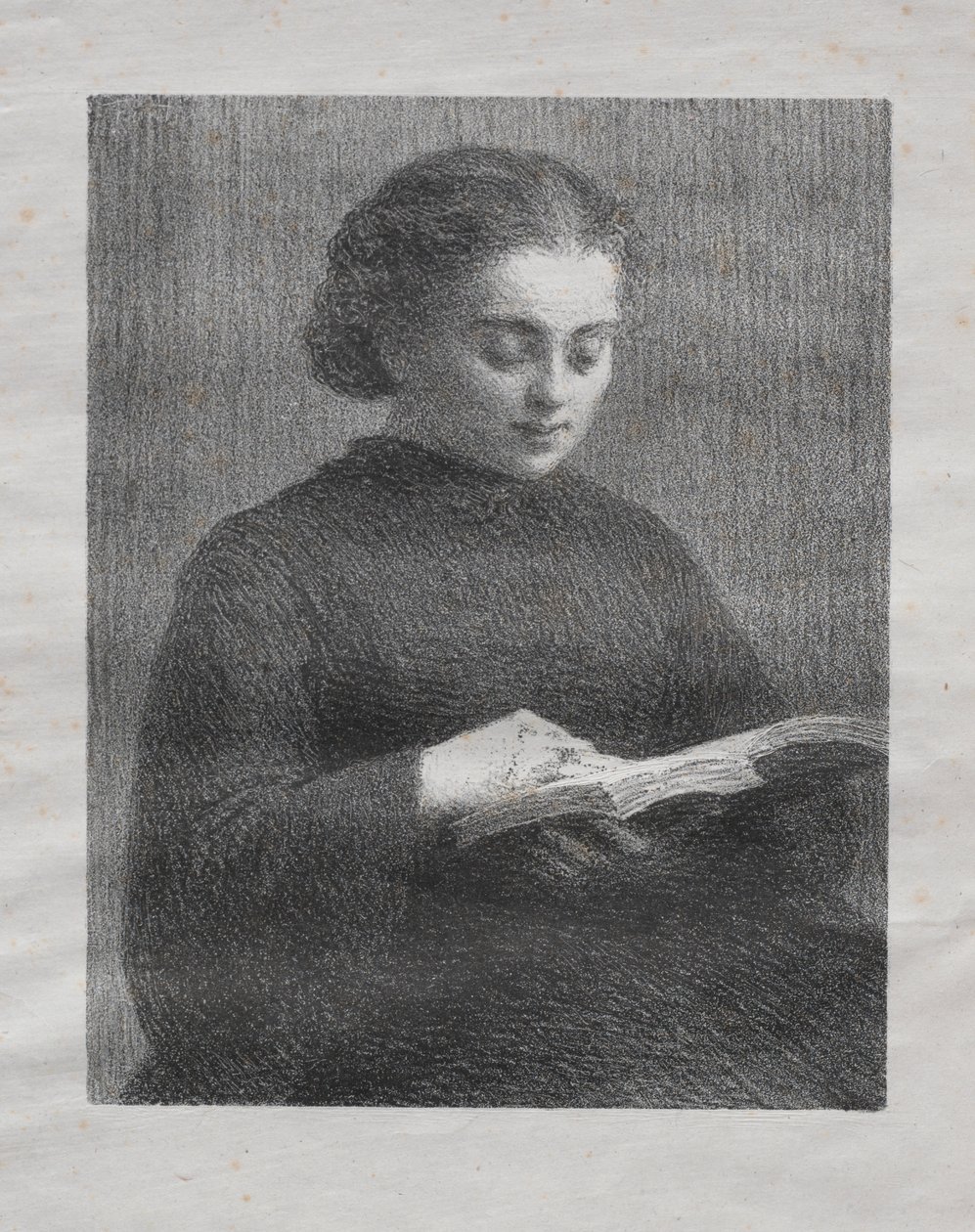 Läsning: Porträtt av konstnärens syster av Ignace Henri Jean Fantin Latour