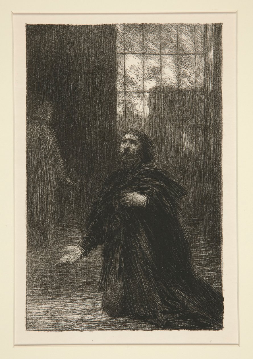 Rienzi: Akt V, en del av Rienzi (Rienzi: Akt V, Rienzi av Ignace Henri Jean Fantin Latour