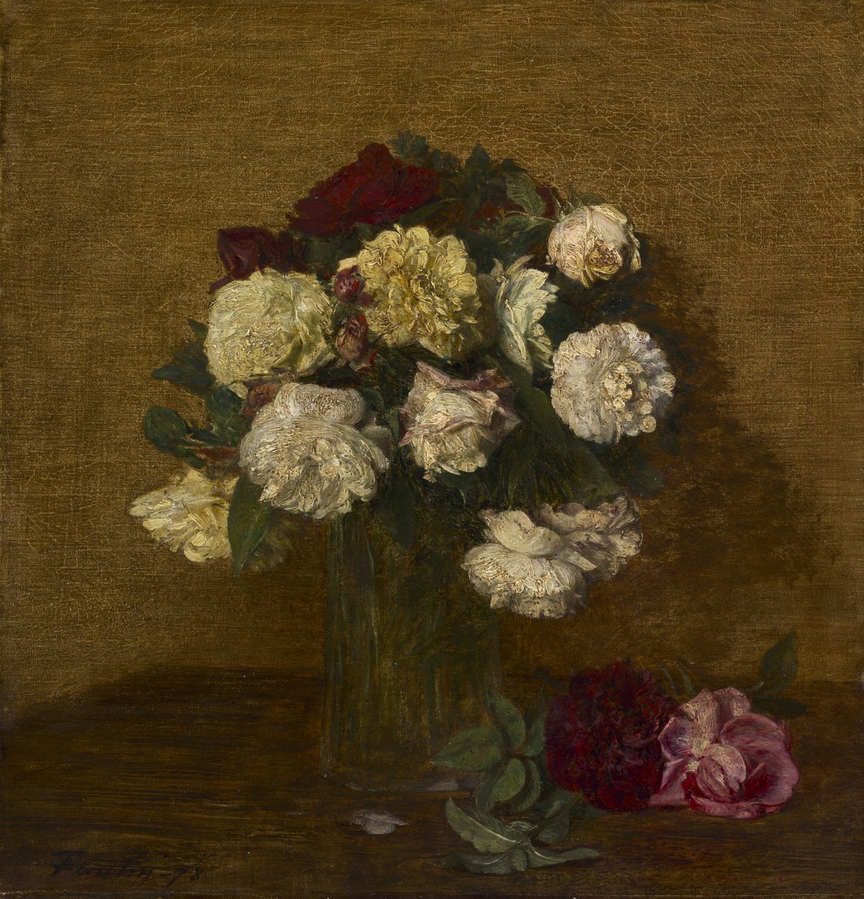 Rosor i en vas, 1878 av Ignace Henri Jean Fantin Latour