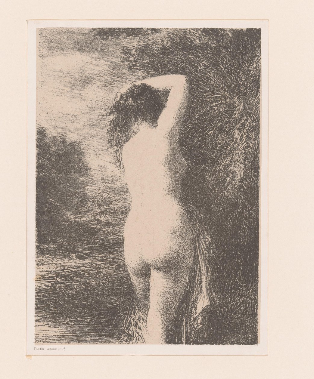 stående badare Baigneuse debut av Ignace Henri Jean Fantin Latour