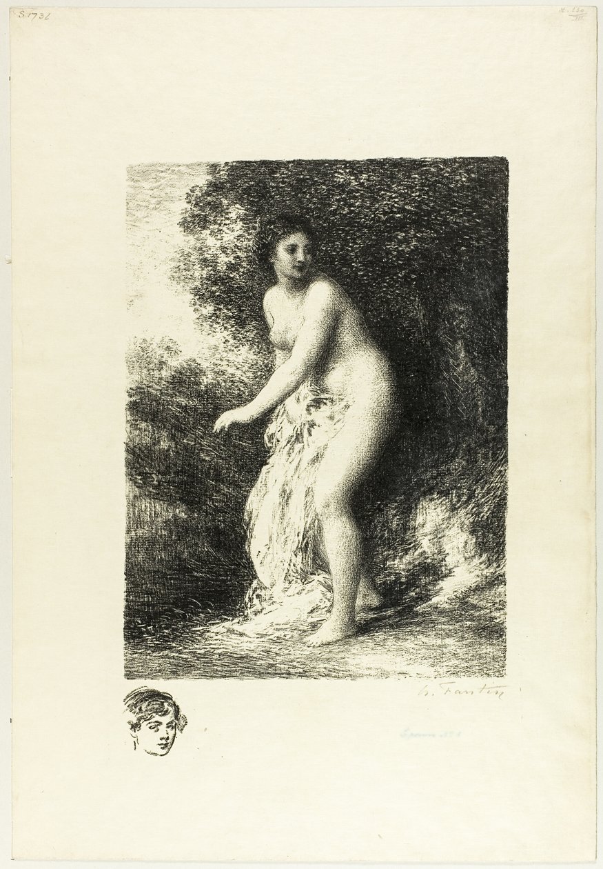 Stående badare, andra plattan av Ignace Henri Jean Fantin Latour