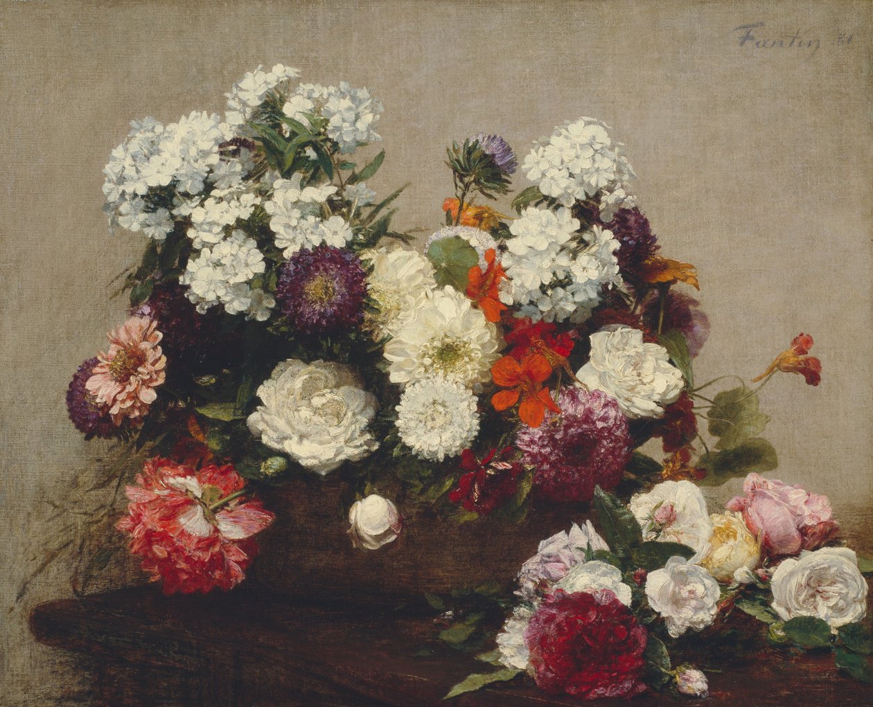 Stilleben med blommor av Henri Fantin Latour