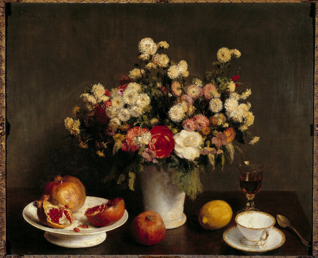 Stilleben med fruktmålning av Henri Fantin Latour av Ignace Henri Jean Fantin Latour