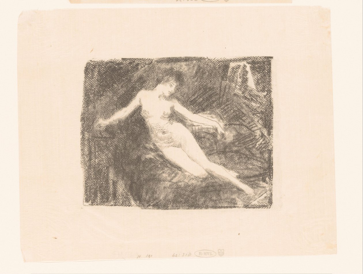 Studie av en naken, uppvaknande kvinna Le Matin av Ignace Henri Jean Fantin Latour