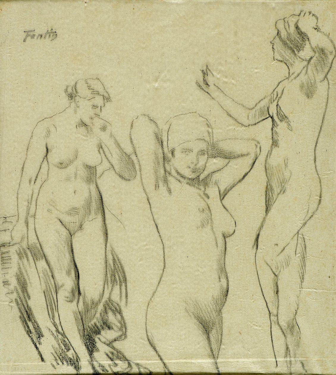 Studera [kvinnliga nakenbilder] av Ignace Henri Jean Fantin Latour