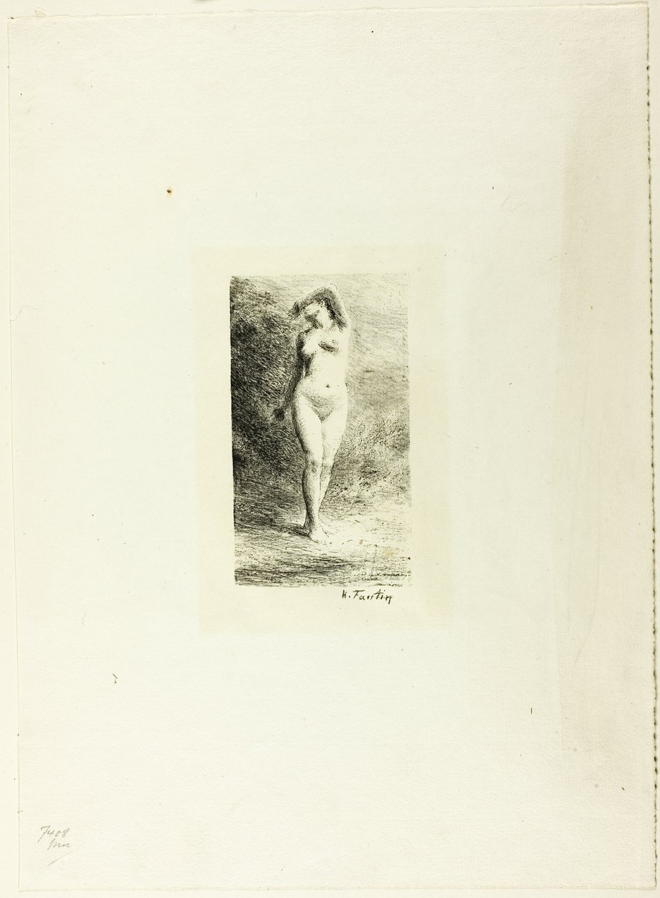 Studie av stående kvinna, sedd framifrån av Ignace Henri Jean Fantin Latour