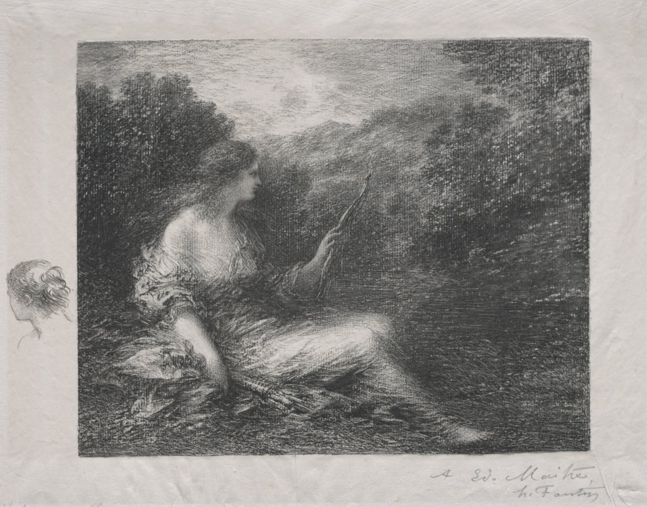 Jägaren av Ignace Henri Jean Fantin Latour