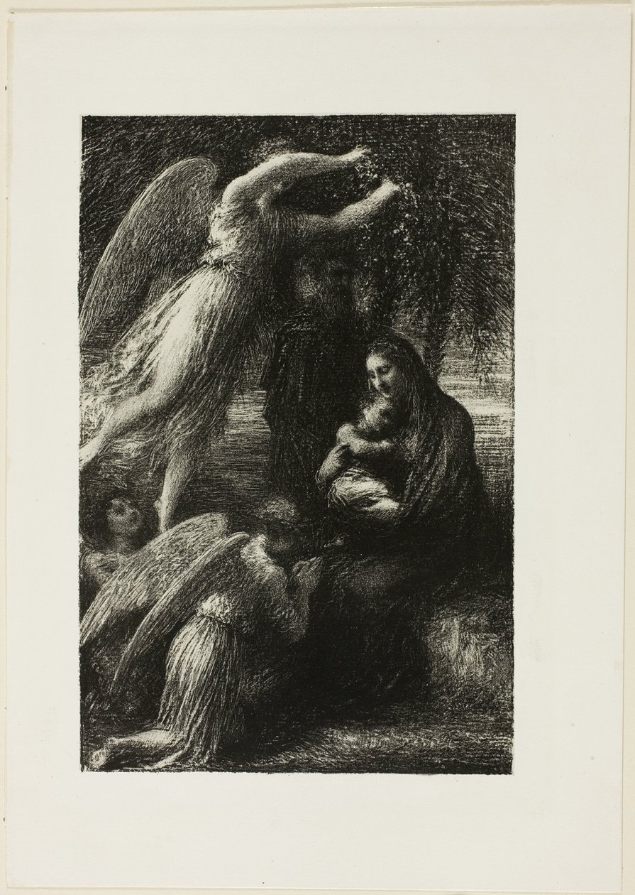 Kristi barndom: Den heliga familjens vila av Ignace Henri Jean Fantin Latour