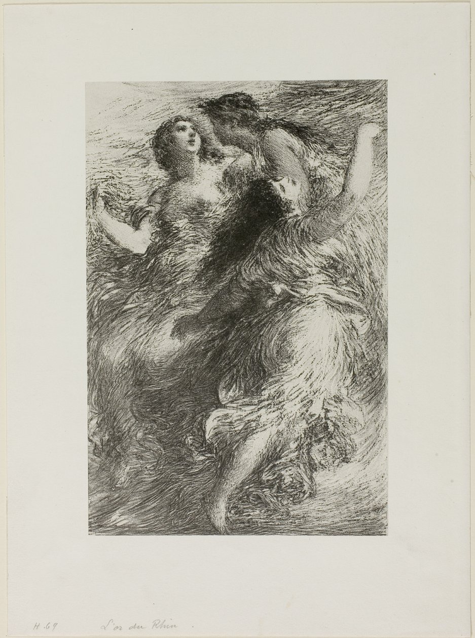 The Rhinegold: Scen I, The Rhinegolds av Ignace Henri Jean Fantin Latour