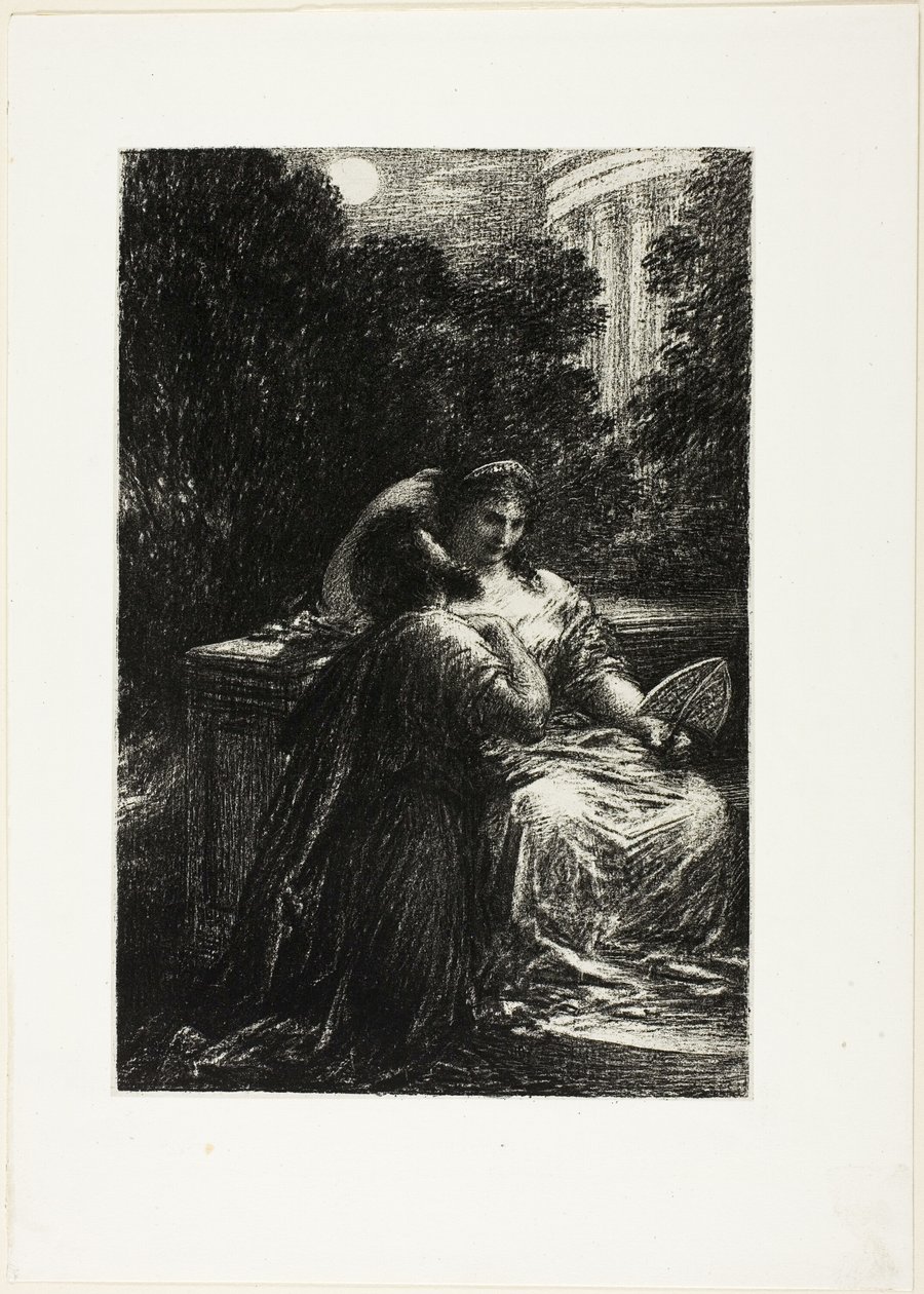 Trojanerna i Kartago: Akt III, Kärleksduett av Ignace Henri Jean Fantin Latour