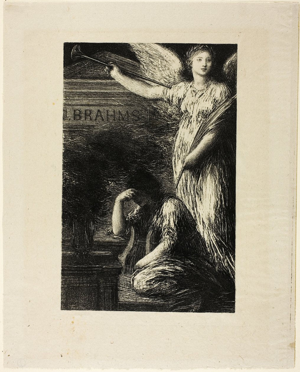 Till J. Brahms av Ignace Henri Jean Fantin Latour