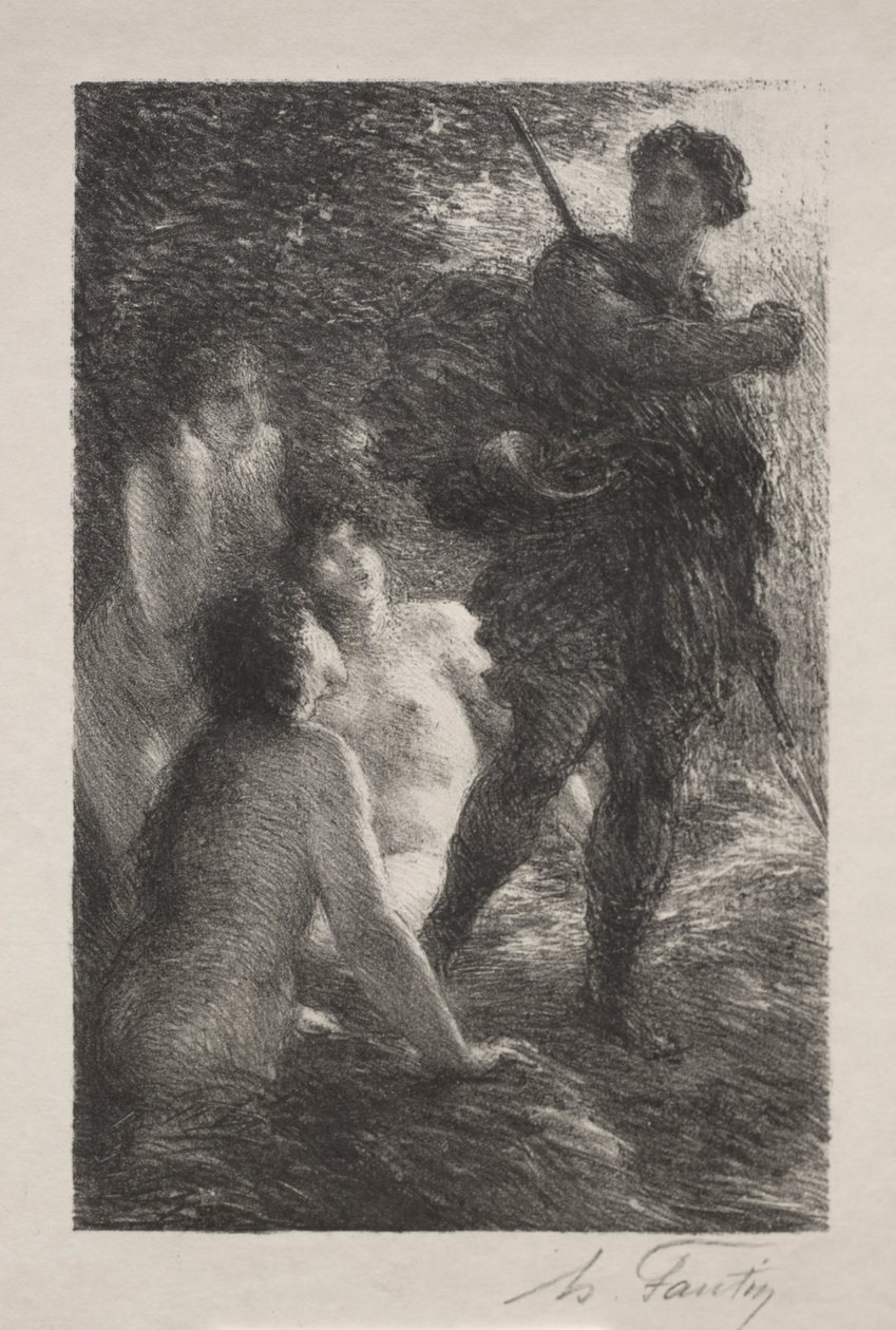 Twilight of the Gods, akt III: Sigfried och Rhenjungfrun av Ignace Henri Jean Fantin Latour
