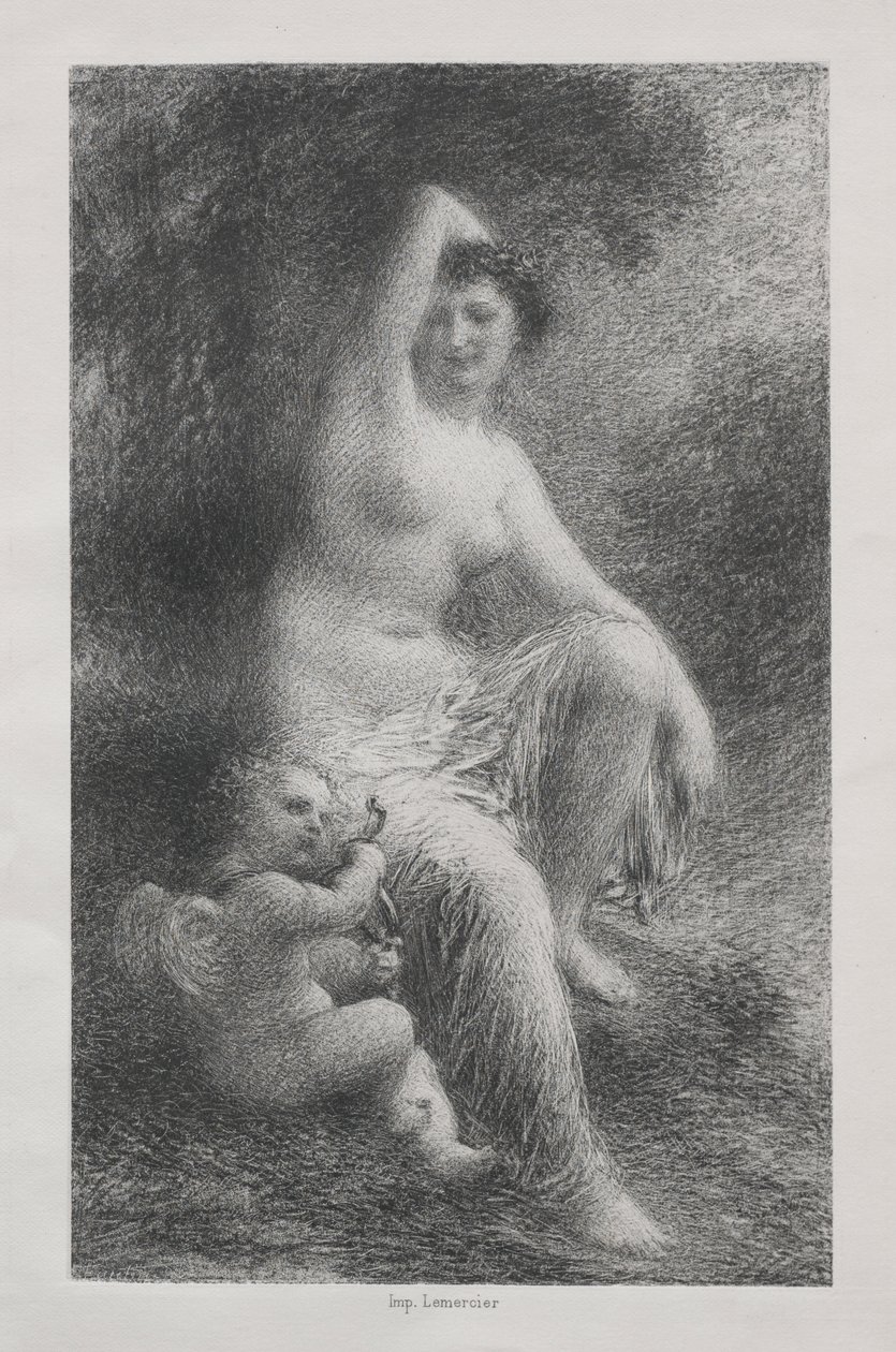Venus och Amor av Ignace Henri Jean Fantin Latour